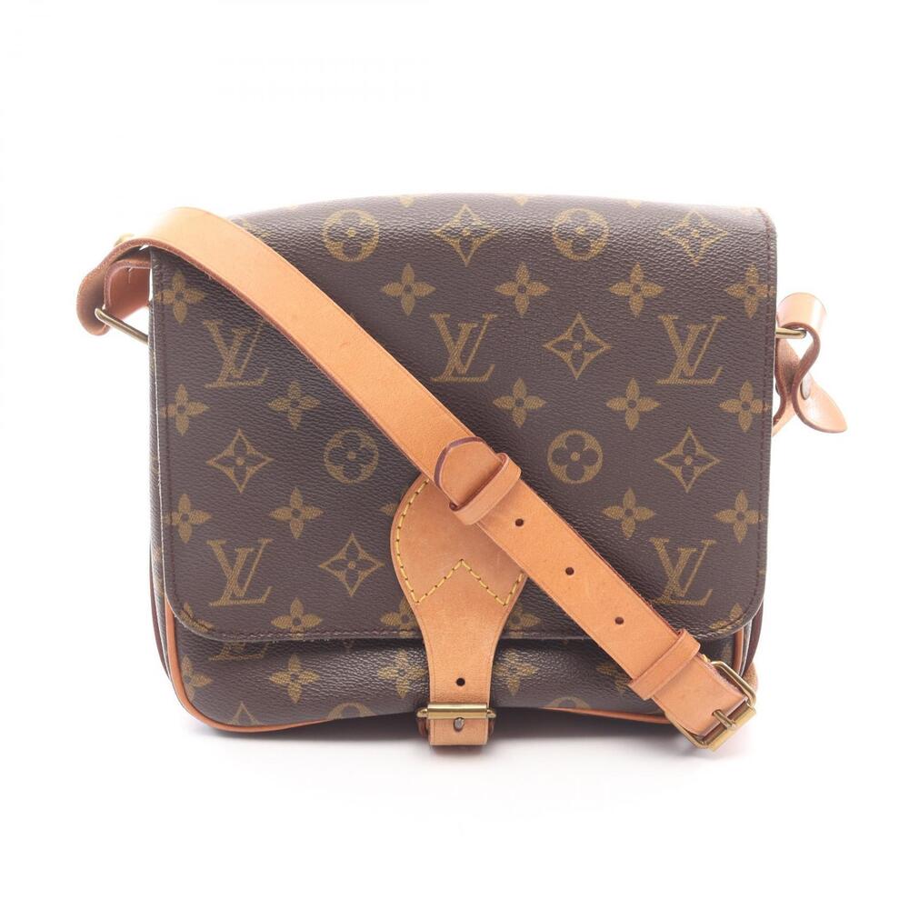 Louis Vuitton Cartouchiere Shoulder Bag Canvas Leather Monogram Brown
